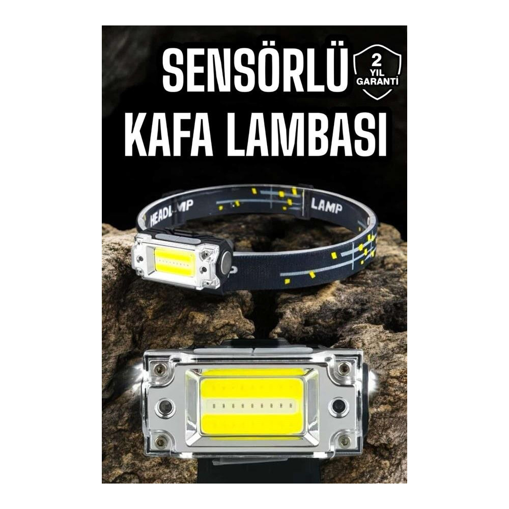 Kafa Lambası Led Fener Pratik Taşınabilir Ayarlanabilir USB Şarjlı