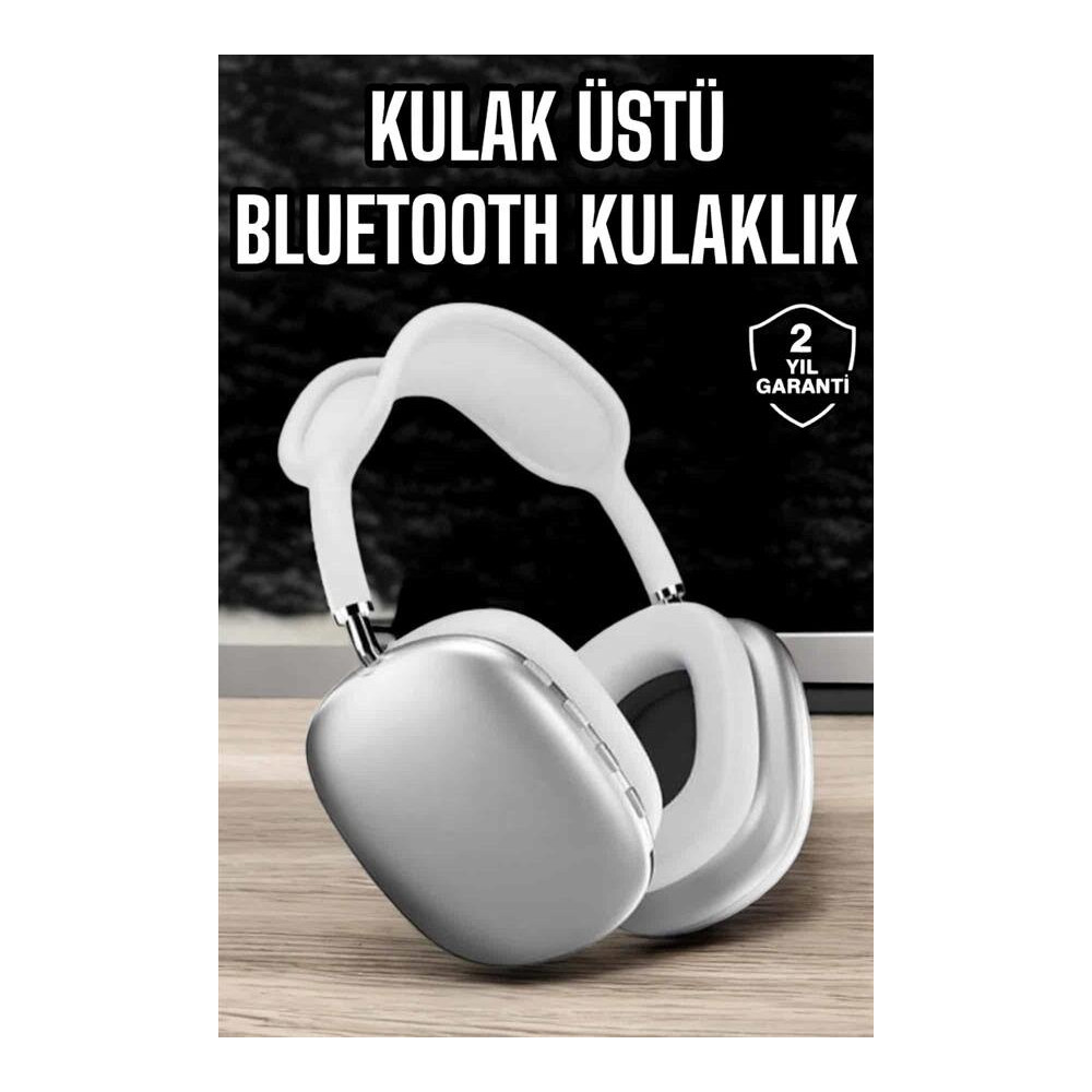 P9 Air Max Kablosuz 5.0 Mikrofonlu Bluetooth Kulaklık Beyaz Yüksek Ses