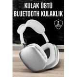 P9 Air Max Kablosuz 5.0 Mikrofonlu Bluetooth Kulaklık Beyaz Yüksek Ses