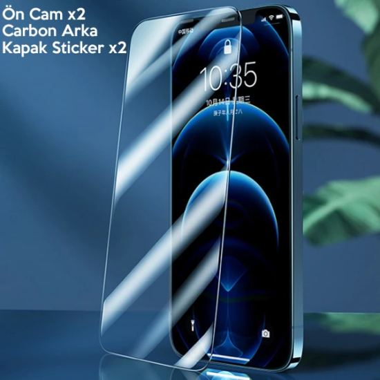 GOR İPhone 12 Mini 5.4 Best Full Tempered Cam Ekran Koruyucu 2Adet+Ark