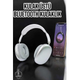 P9 Plus Kablosuz Kulak Üstü Bluetooth Kulaklık Beyaz Mikrofonlu Kulakü