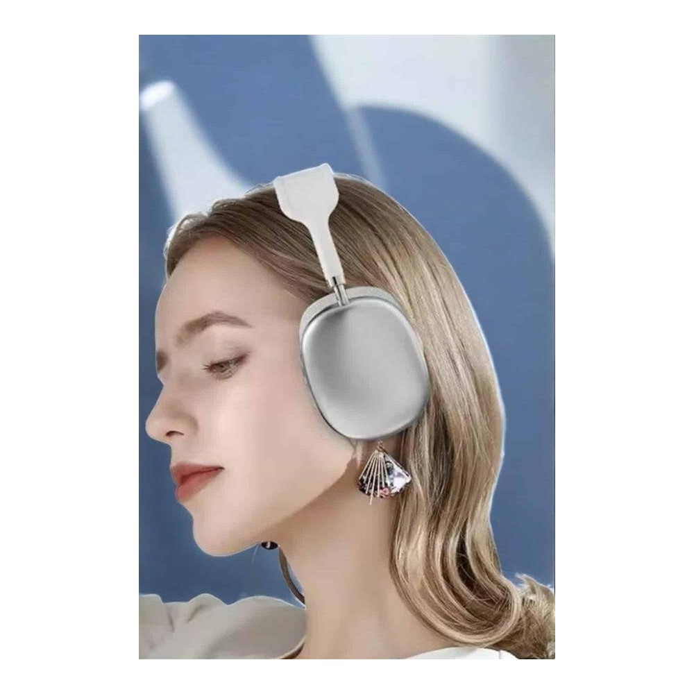 P9 Plus Kablosuz Kulak Üstü Bluetooth Kulaklık Beyaz Yüksek Ses Kalite