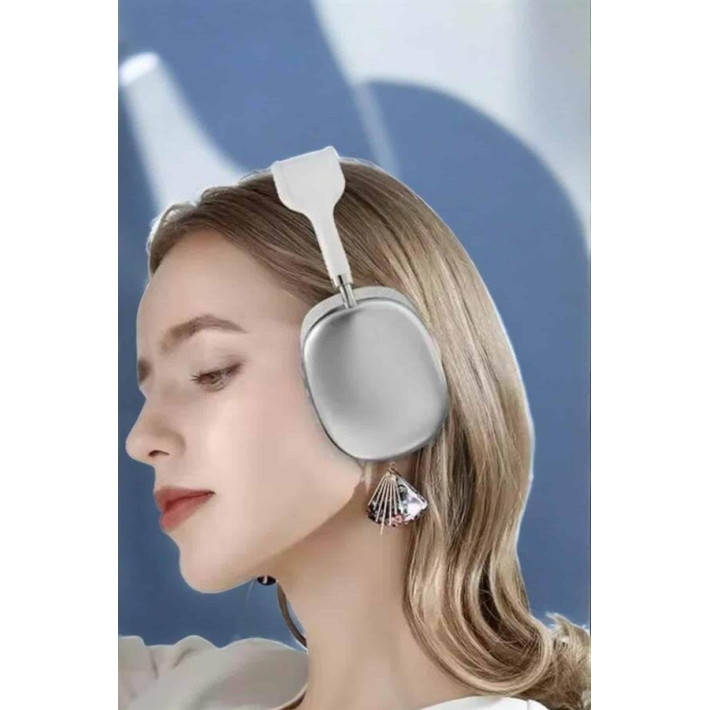 P9 Plus Kablosuz Kulak Üstü Bluetooth Kulaklık Beyaz Yüksek Ses Kalite