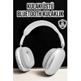 P9 Plus Kablosuz Kulak Üstü Bluetooth Kulaklık Beyaz Yüksek Ses Kalite