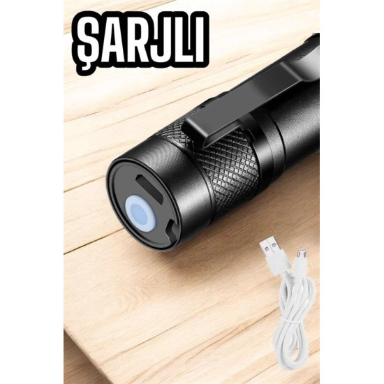 Mini Boy LED El Feneri - 2000 Lümen Su Geçirmez Tasarım