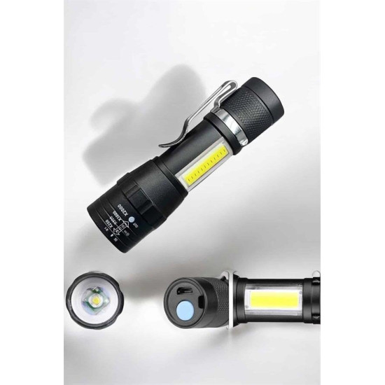 LED Mini Anahtarlık Fener – 1000 Lümen Güçlü Işık ve USB Type-C Şarjlı