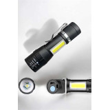 Şarjlı COB LED Anahtarlık Fener – 4 Modlu Manyetik ve Katlanabilir Sta