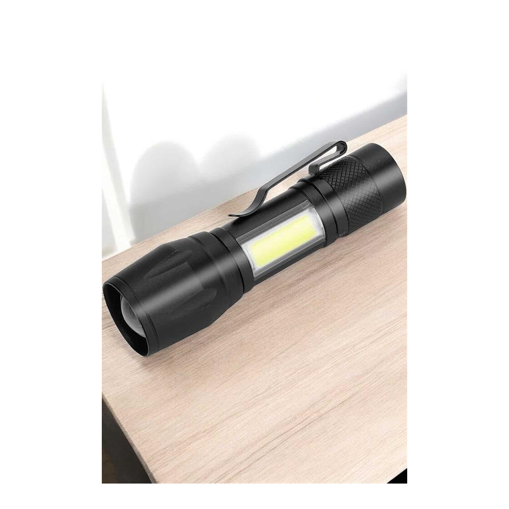 Şarjlı COB LED Anahtarlık Fener – 4 Modlu Manyetik ve Katlanabilir Sta