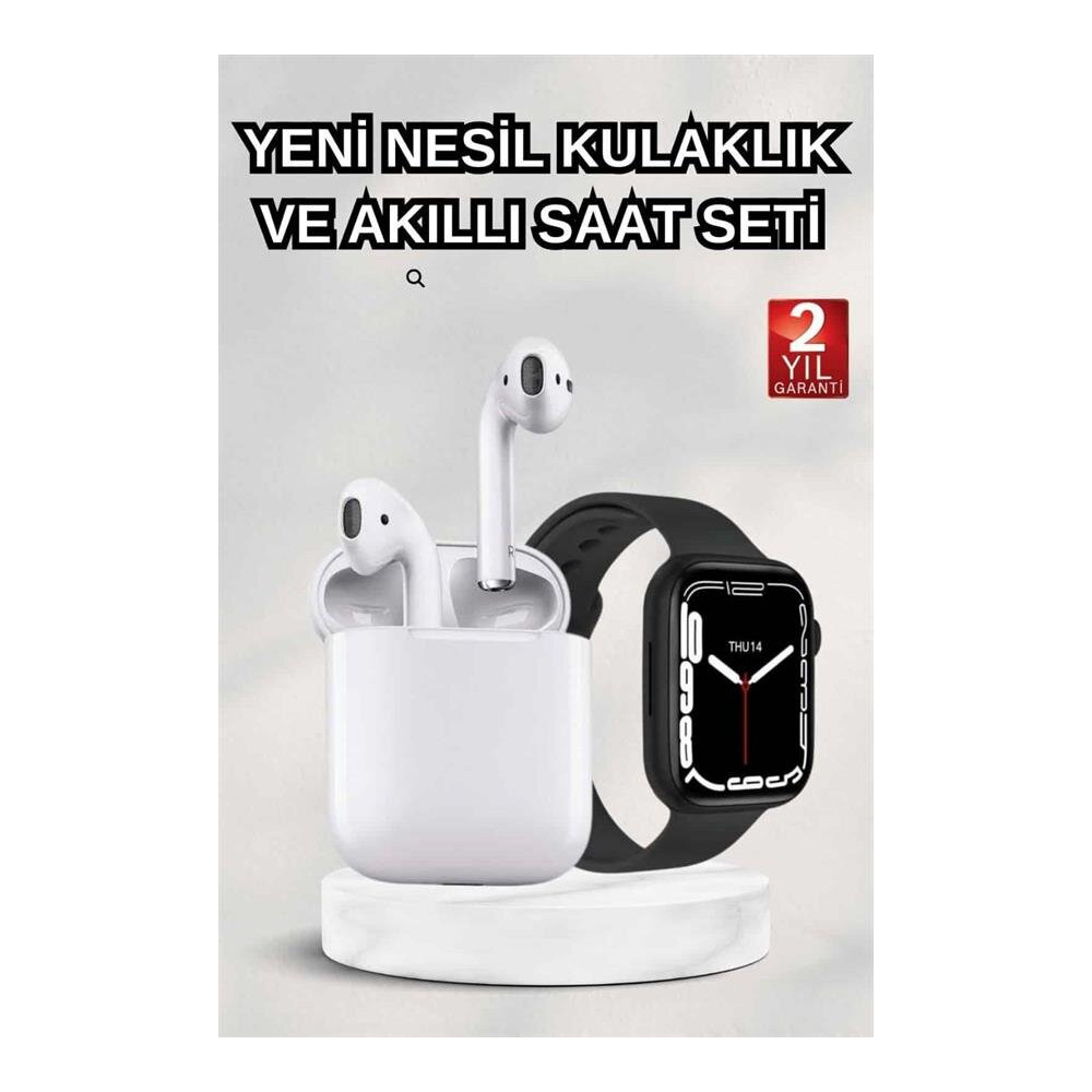 2025 Model Akıllı Saat ve 2.Nesil TWS Bluetooth Kulaklık ANC Özelliği 