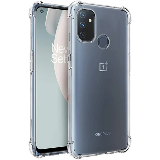 OnePlus Nord N100 Anti-Drop Silikon Kılıf Kamera Korumalı Şeffaf Silik