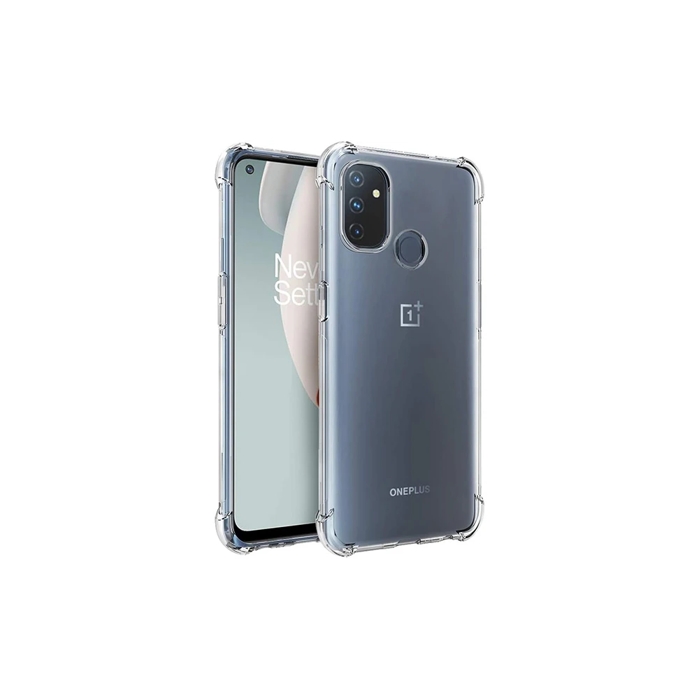 OnePlus Nord N100 Anti-Drop Silikon Kılıf Kamera Korumalı Şeffaf Silik