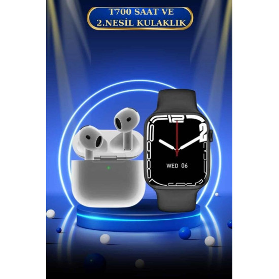 3.Nesil TWS Bluetooth Kulaklık ve Dokunmatik Ekran Akıllı Saat Sesli G