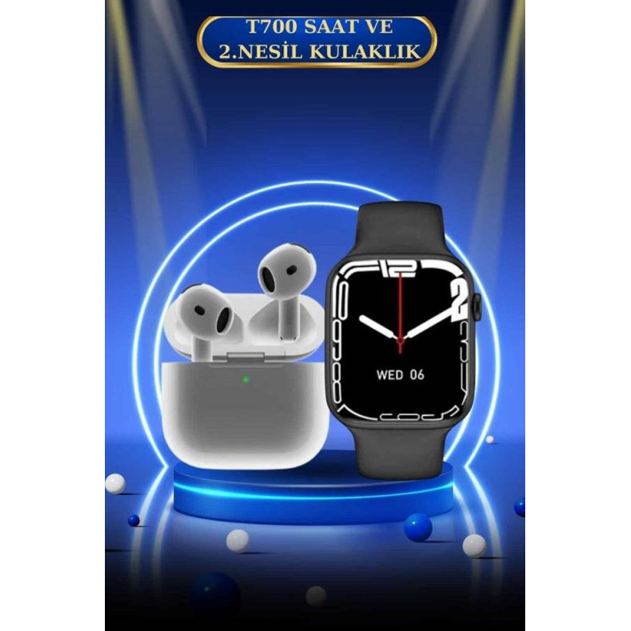 3.Nesil TWS Bluetooth Kulaklık ve Dokunmatik Ekran Akıllı Saat Sesli G