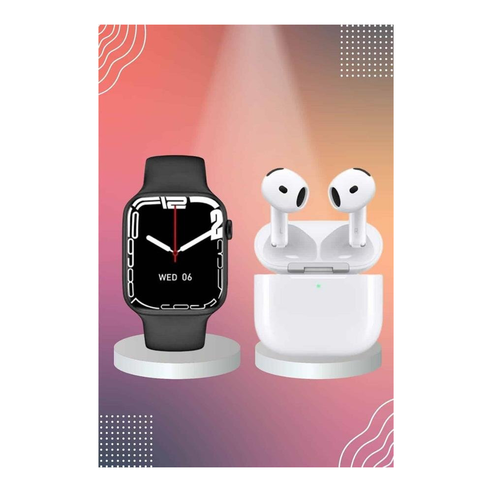 3.Nesil TWS Bluetooth Kulaklık ve Dokunmatik Ekran Akıllı Saat Sesli G