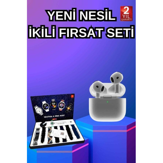 3.Nesil TWS Bluetooth Kulaklık Bluetooth Bağlantılı Akıllı Saat Amoled
