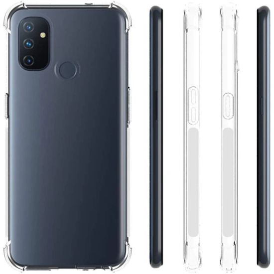 OnePlus Nord N100 Anti-Drop Silikon Kılıf Kamera Korumalı Şeffaf Silik