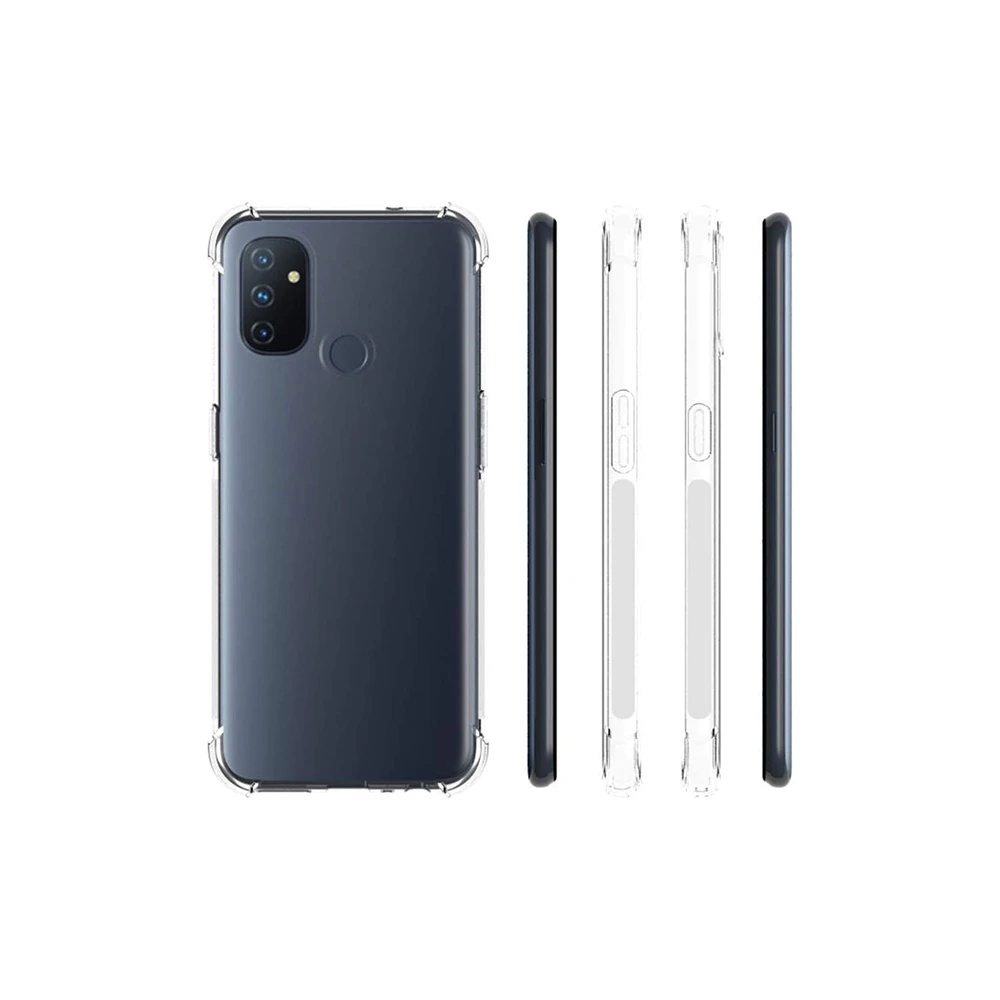 OnePlus Nord N100 Anti-Drop Silikon Kılıf Kamera Korumalı Şeffaf Silik