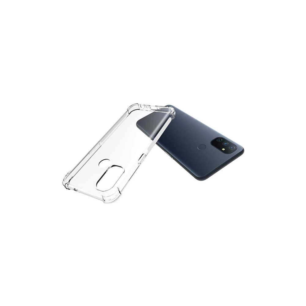 OnePlus Nord N100 Anti-Drop Silikon Kılıf Kamera Korumalı Şeffaf Silik