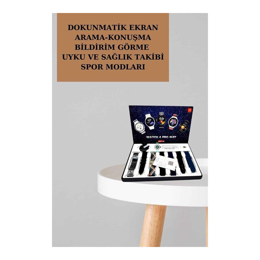 Powerbank Aynalı Bluetooth Kulaklık Ve Akıllı Saat Seti ANC Özelliği D