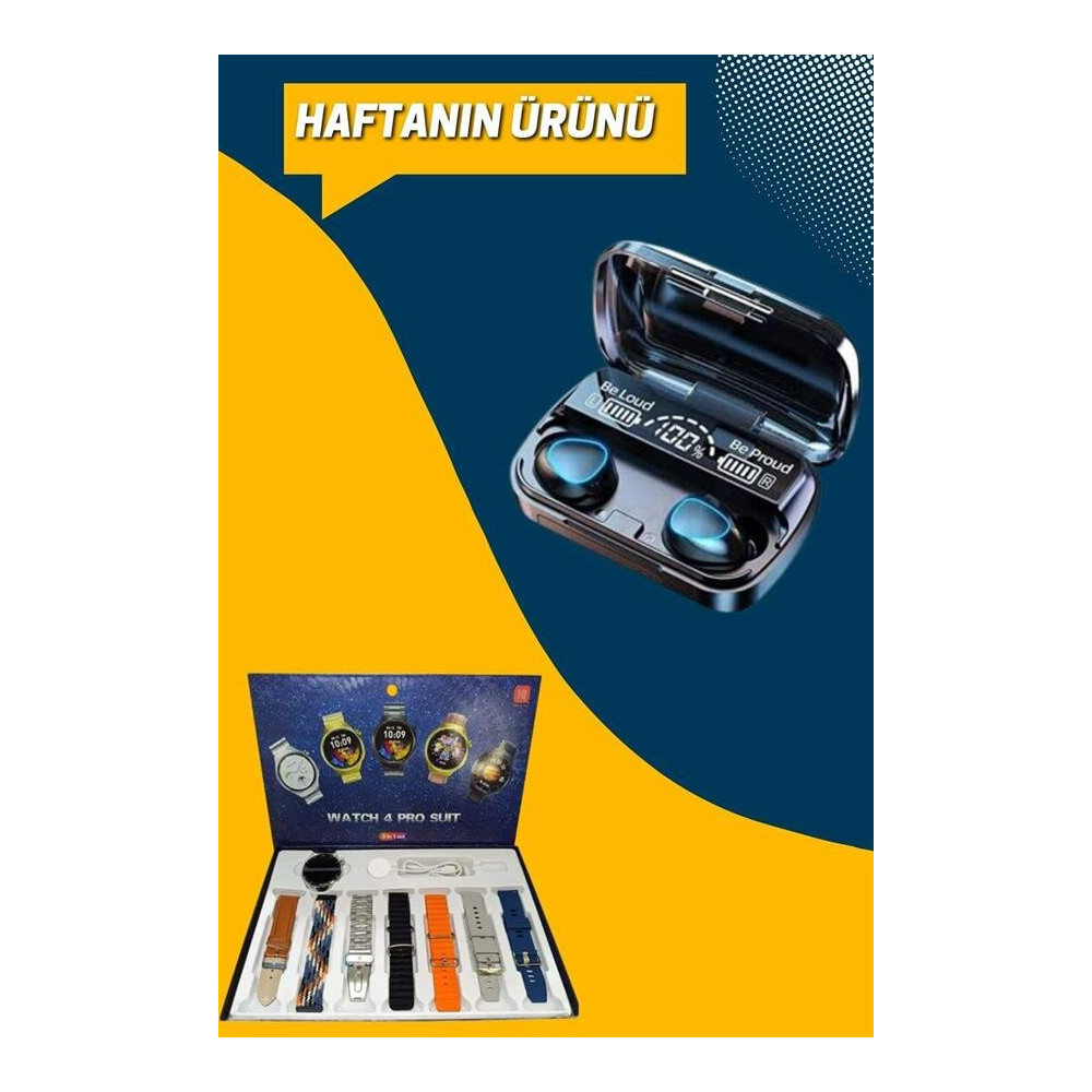 Ucuz Kaliteli Yeni Nesil 7 Kordonlu Akıllı Saat ve Kablosuz Bluetooth 