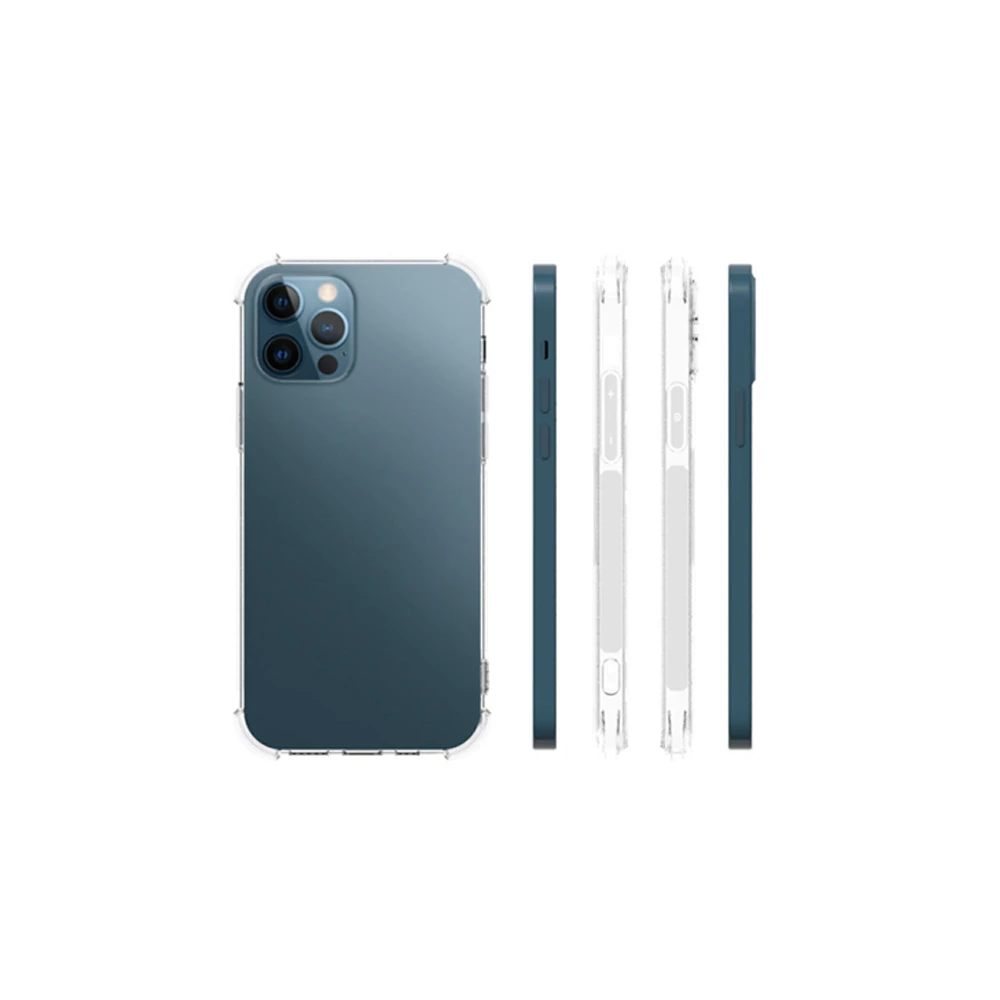 İPhone 12 Pro Max 6.7 Anti-Drop Silikon Kılıf Kamera Korumalı Şeffaf S