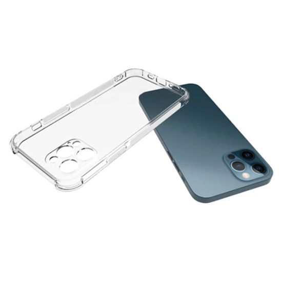 İPhone 12 Pro Max 6.7 Anti-Drop Silikon Kılıf Kamera Korumalı Şeffaf S