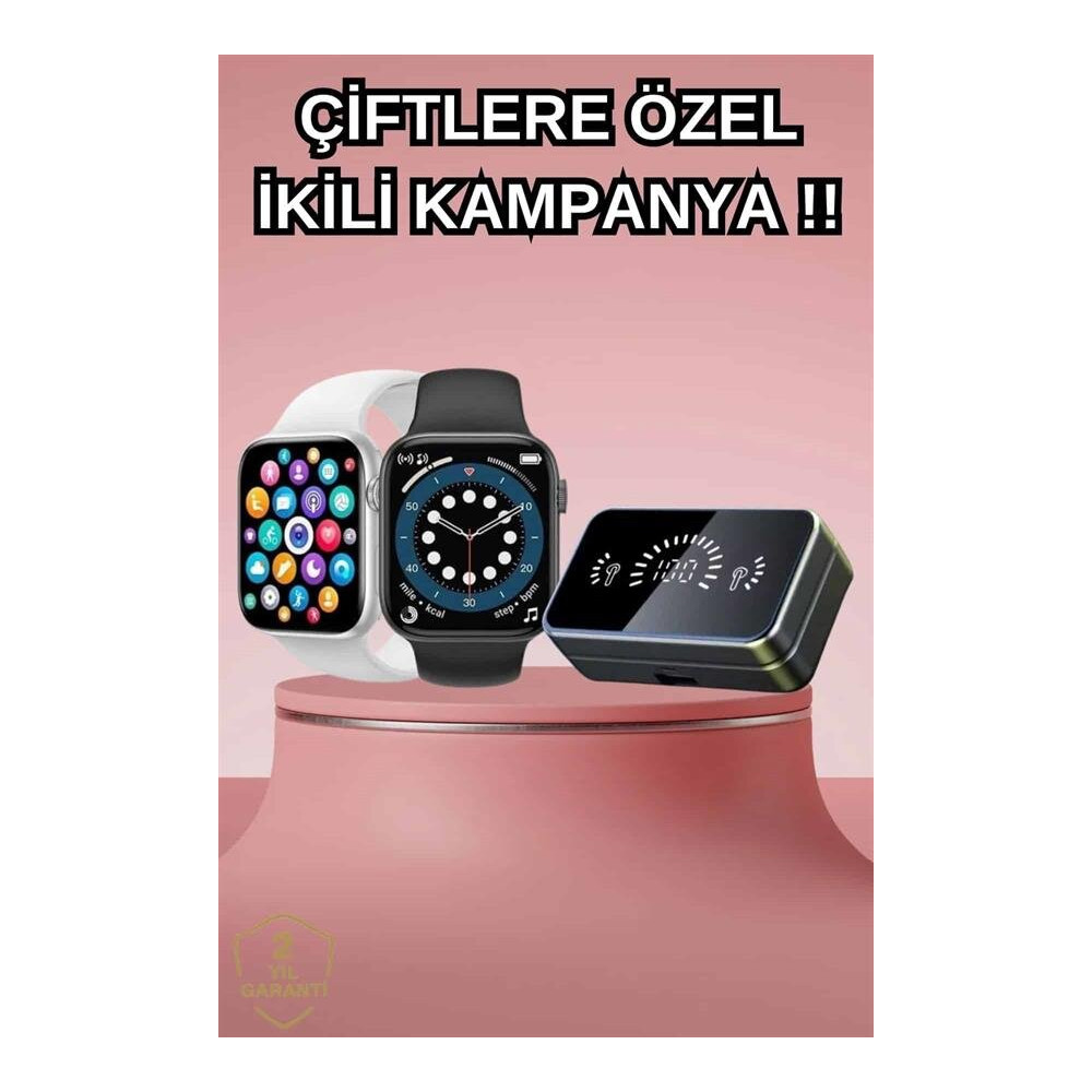 Powerbank Bluetooth Kulaklık Ve Yeni Model Akıllı Saat Seti ANC Özelli