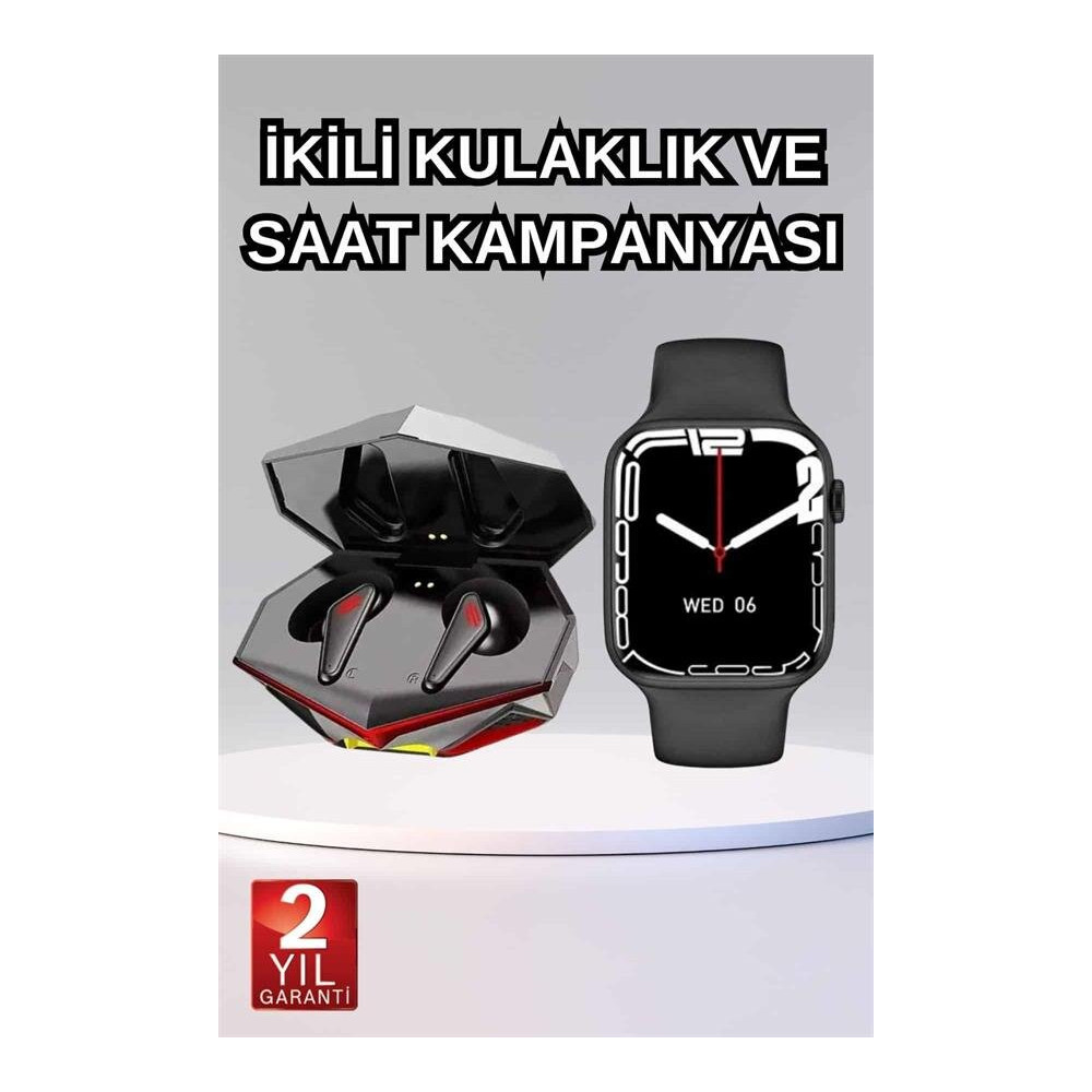 İkili Set Dev Kampanya Ucuz Kulaklık Ucuz Akıllı Saat Gürültü Önleyici
