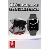 İkili Set Dev Kampanya Ucuz Kulaklık Ucuz Akıllı Saat Gürültü Önleyici