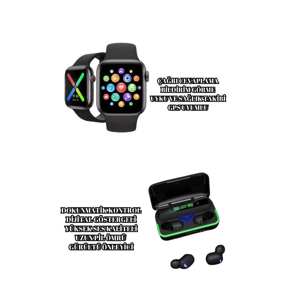 Ucuz ve Kaliteli Kulaklıklı Saat Seti Bluetooth Bağlantılı Akıllı Saat