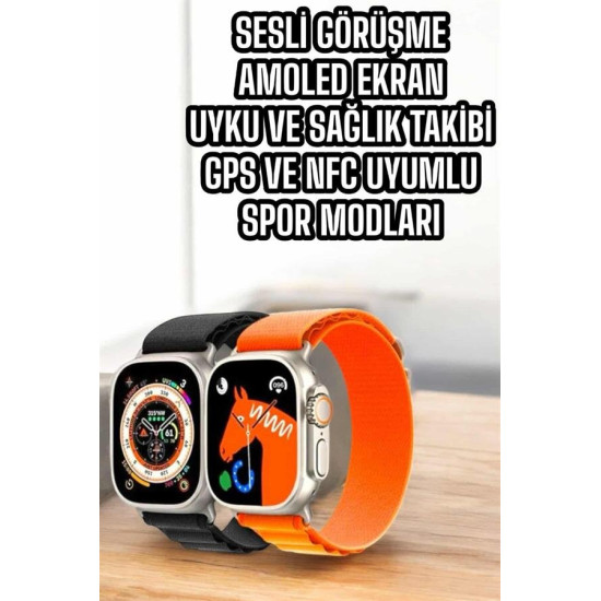 Akıllı Saat Uyku ve Spor Takibi Yeni Nesil Bluetooth Bağlantılı Amoled