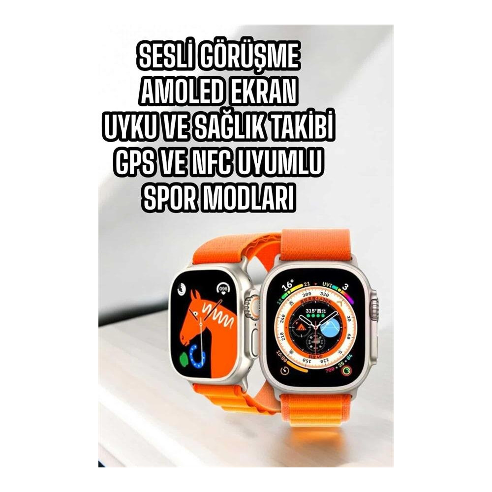 Akıllı Saat NFC ve GPS Uyumlu Uyku ve Sağlık Takibi Sesli Görüşme