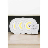 Led Lamba 3'lü Uzaktan Kumandalı Yapışkanlı Beyaz Işık
