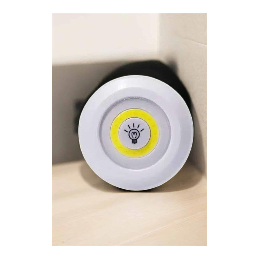 Led Lamba 3'lü Uzaktan Kumandalı Yapışkanlı Beyaz Işık