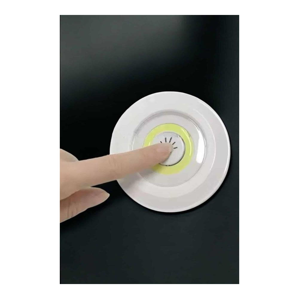 Led Lamba 3'lü Uzaktan Kumandalı Yapışkanlı Beyaz Işık