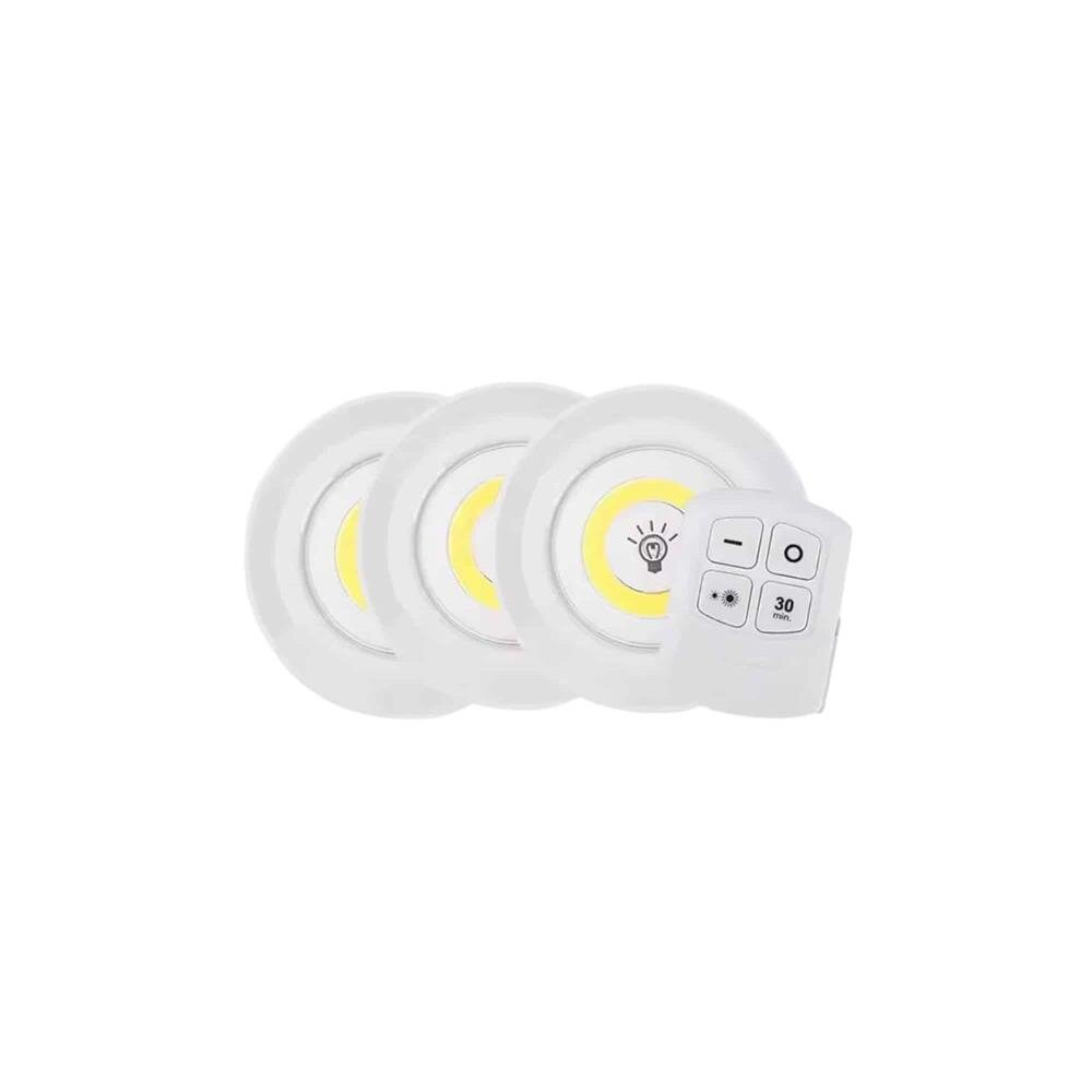 Led Lamba 3'lü Uzaktan Kumandalı Yapışkanlı