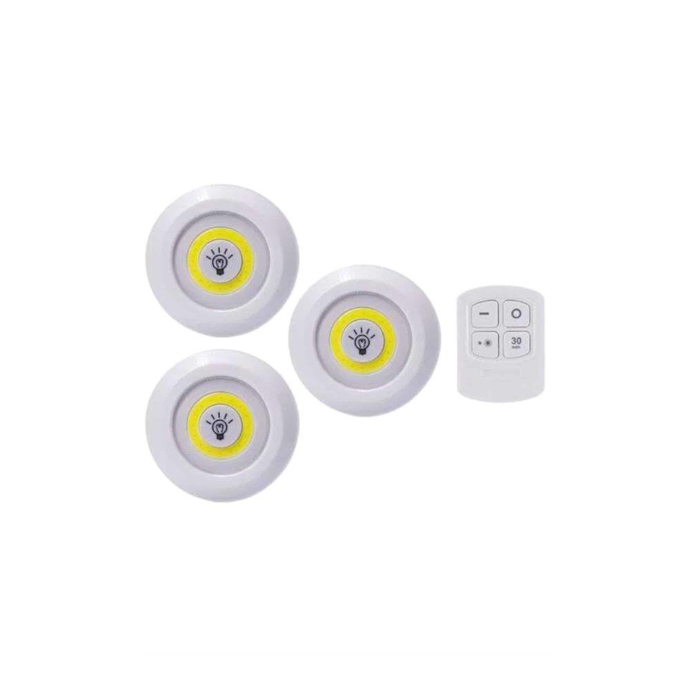 Led Lamba 3'lü Uzaktan Kumandalı Yapışkanlı