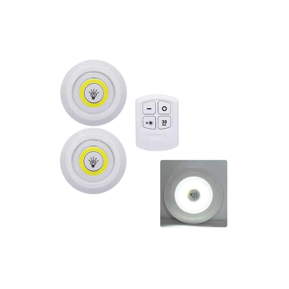 Led Lamba 3'lü Uzaktan Kumandalı Yapışkanlı