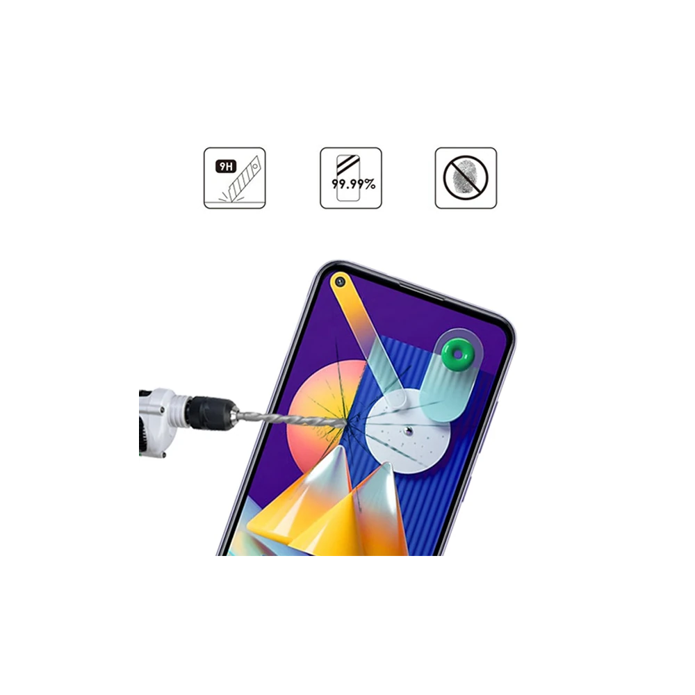 ALLY SM Galaxy M11 Full Glue Tempered Cam Ekran Koruyucu