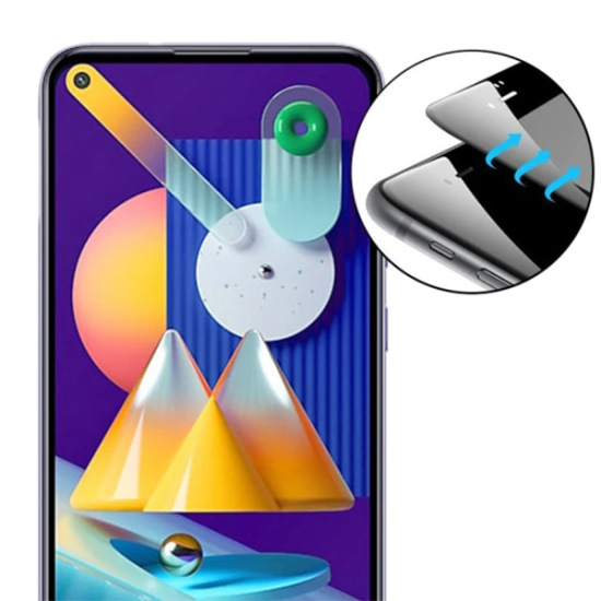 ALLY SM Galaxy M11 Full Glue Tempered Cam Ekran Koruyucu