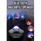 Çocuklara Özel Şarjlı Bluetooth Hoparlör Parti Led Lambası Yıldızlı Pr