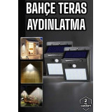Solar Lamba Giriş Bahçe Yol Avlu Hareket Sensörlü Led Parlak Gece Su G
