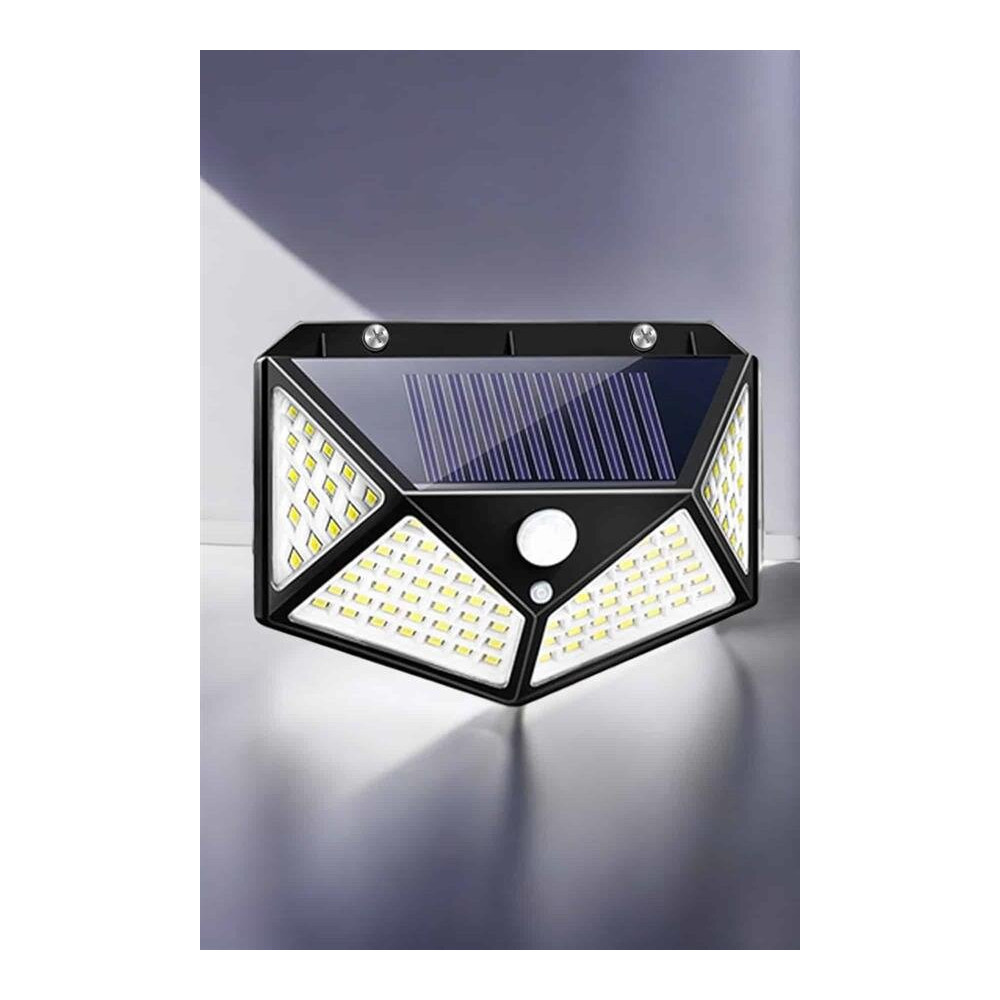 Güneş Enerjili Bahçe Aydınlatma Lambası Solar 100 Led Lamba