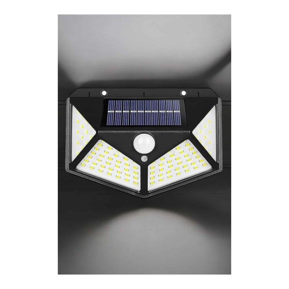 Güneş Enerjili Bahçe Aydınlatma Lambası Solar 100 Led Lamba