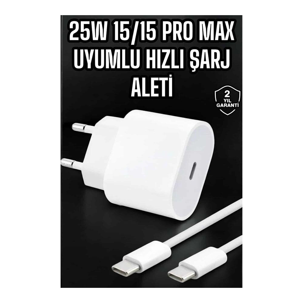 Güç Adaptörü ve Kablosu Şarj Aleti 15/15 Pro Max Uyumlu Hızlı Şarj
