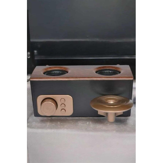 Retro Gramafon Bluetooth Hoparlör Çift Stereo Sesli FM Radyo Destekli