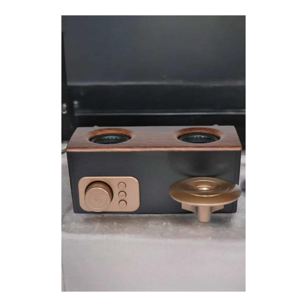Retro Gramafon Bluetooth Hoparlör Çift Stereo Sesli FM Radyo Destekli