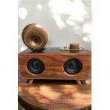 Retro Gramafon Bluetooth Hoparlör Çift Stereo Sesli FM Radyo Destekli