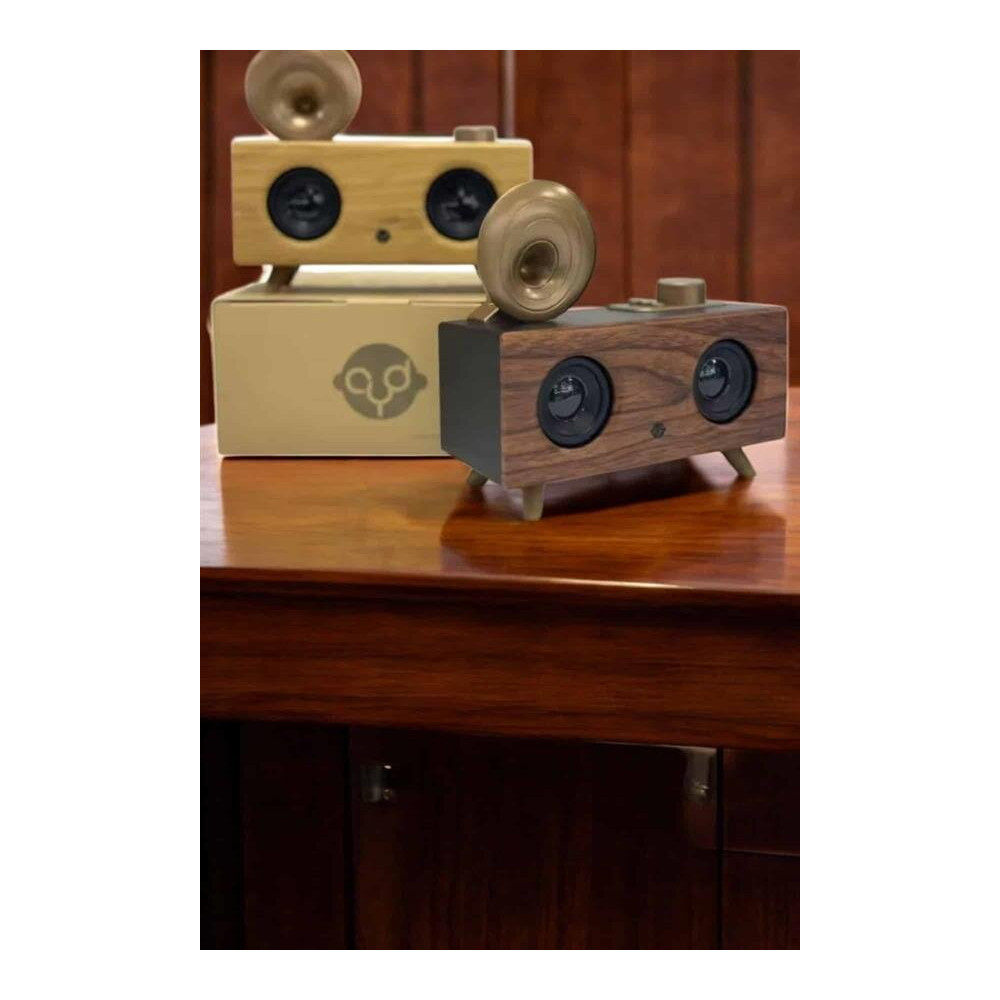 Bluetooth Nostalji Speaker Radyo Gramofon Ahşap Renk Vintage
