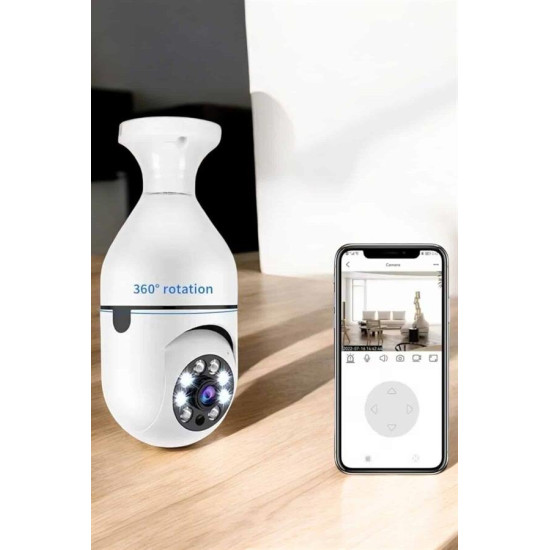 Güvenlik Kamerası Wifi Kamera Duylu Ev Kamerası Wifi Bağlantılı Dönebi